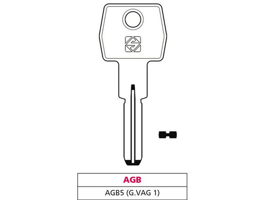chiave punzonata ottone agb5  (g. vag 1) agb cod:ferx.vit47509