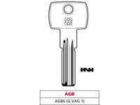 chiave punzonata ottone agb6 (g. vag 1) agb cod:ferx.vit47527