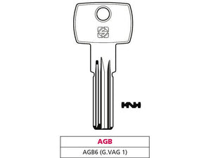 chiave punzonata ottone agb6 (g. vag 1) agb cod:ferx.vit47527