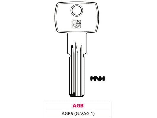 chiave punzonata ottone agb6 (g. vag 1) agb cod:ferx.vit47527