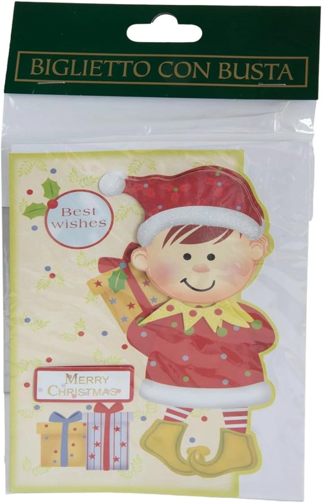 Set 8 Biglietti Augurali di Natale con Busta – Design Assortiti – Biglietti di Auguri Natalizi in Carta – Formato 14 x 24,5 cm