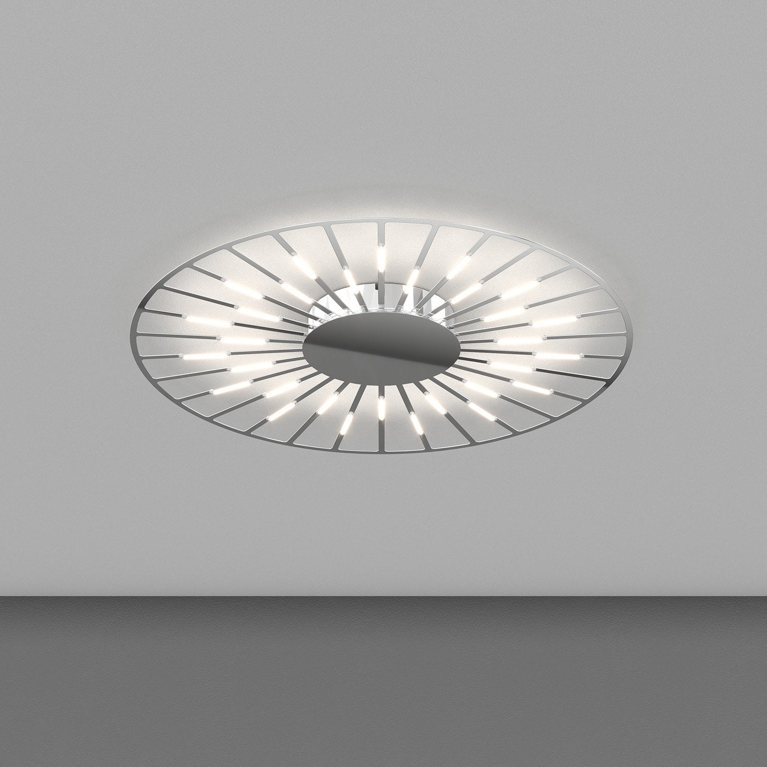 Plafoniera-Applique Moderna Around You Metallo Cromo Led A Vista 61W 3000K