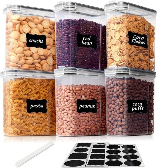 Contenitori di stoccaggio in plastica BPA-free, a tenuta d'aria