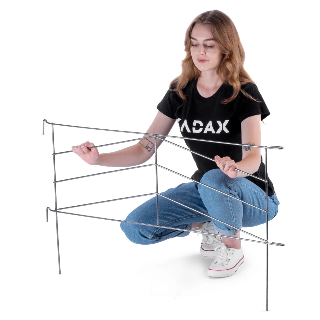 Recinzione da giardino in metallo KADAX, bordura a palizzata saldata, altezza 100 cm.