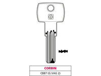 chiave punzonata ottone cb87 (g. vag 2) corbin cod:ferx.vit47510