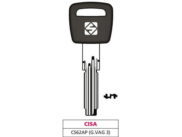 chiave punzonata ottone cs62ap (g. vag 3) cisa cod:ferx.vit47511