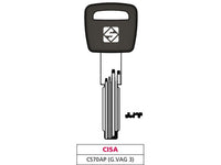 chiave punzonata ottone cs70ap (g. vag 3) cisa cod:ferx.vit47517