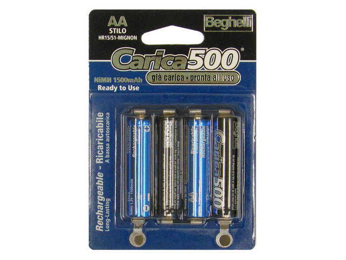 pila ricaricabile carica 500 4 pz. stilo 1,2v-1400 mah cod:ferx.vit31401