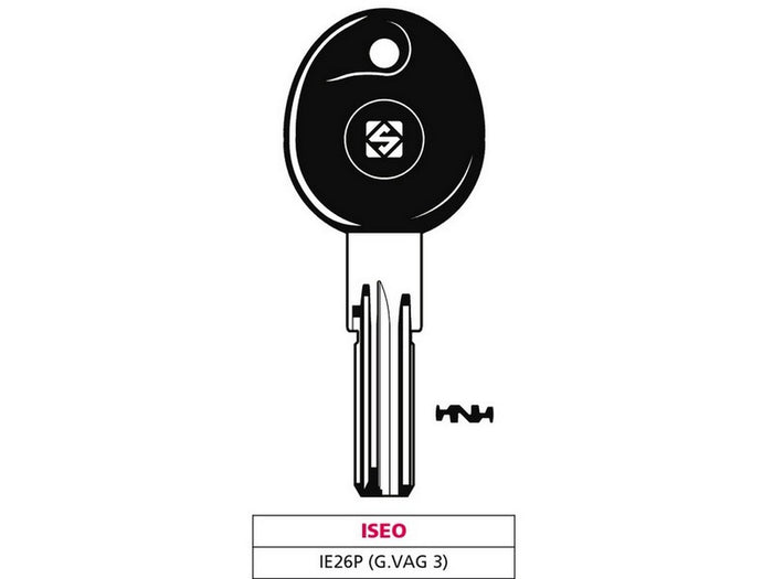 chiave punzonata ottone ie26p (g. vag 3) iseo cod:ferx.vit47518