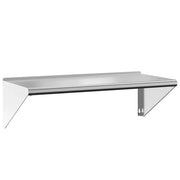 Mensola a Muro | Mensola a parete 100x45x31 cm Argento in Acciaio Inossidabile