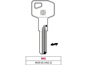 chiave punzonata ottone mg9 (g. vag 2) mg cod:ferx.vit47521