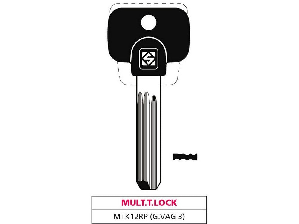 chiave punzonata ottone mtk12rp (g. vag 3) mul.t.lock cod:ferx.vit47534