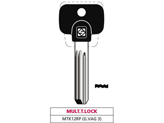 chiave punzonata ottone mtk12rp (g. vag 3) mul.t.lock cod:ferx.vit47534
