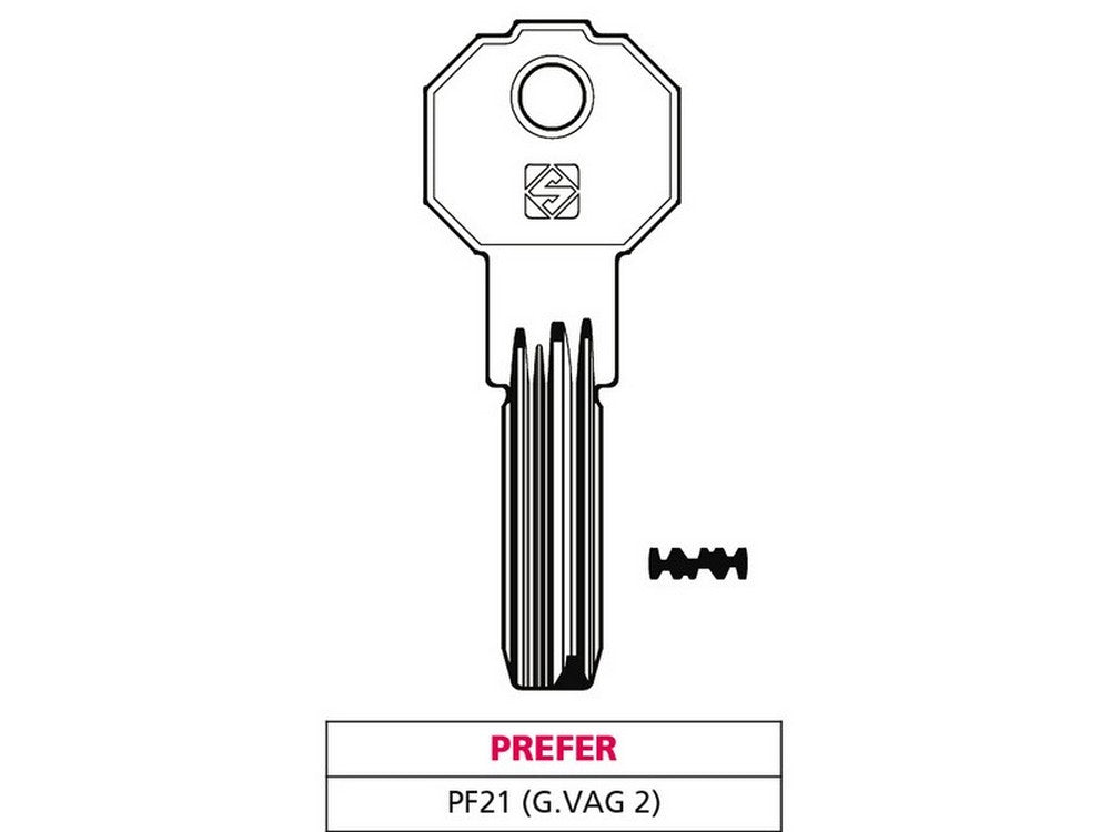 chiave punzonata ottone pf21 (g. vag 2) prefer cod:ferx.vit47533