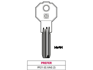 chiave punzonata ottone pf21 (g. vag 2) prefer cod:ferx.vit47533