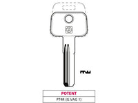 chiave punzonata ottone pt4r (g. vag 1) potent cod:ferx.vit47514