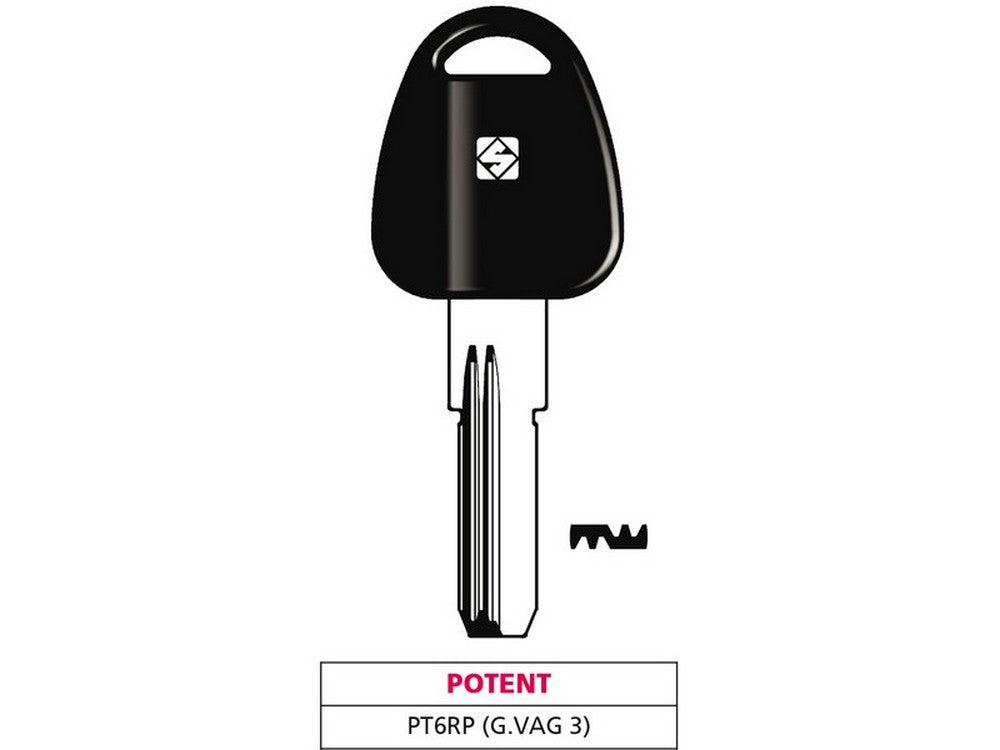 chiave punzonata ottone pt6rp (g. vag 3) potent cod:ferx.vit47512
