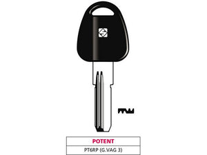 chiave punzonata ottone pt6rp (g. vag 3) potent cod:ferx.vit47512