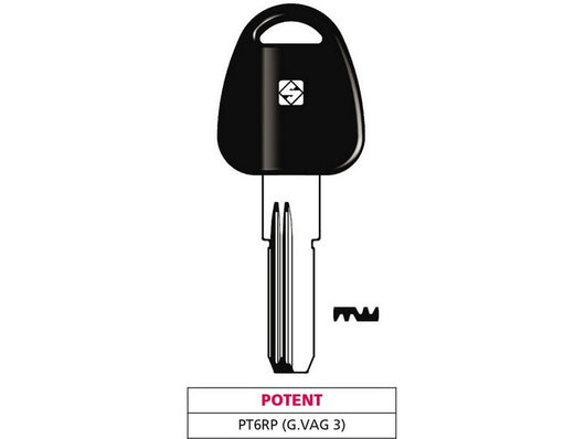 chiave punzonata ottone pt6rp (g. vag 3) potent cod:ferx.vit47512