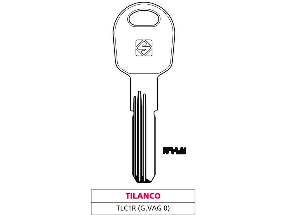 chiave punzonata ottone tlc1r (g. vag 0) tilanco cod:ferx.vit47536