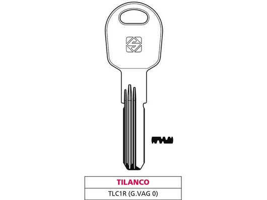 chiave punzonata ottone tlc1r (g. vag 0) tilanco cod:ferx.vit47536