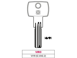 chiave punzonata ottone vi19 (g. vag 2) viro cod:ferx.vit47515