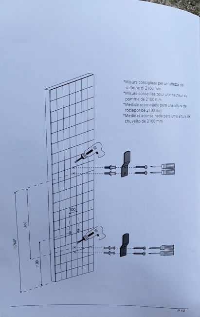 Colonna doccia multifunzione modello Minha - LED