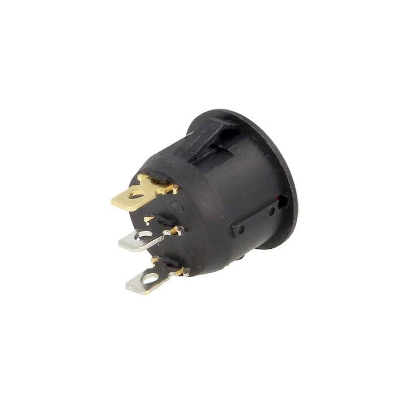 4 PZ Interruttore Rotondo Pulsante Bilanciere On Off Push Button 3 Pin con Led Spia Rosso 12V Auto Barca Foro 20mm