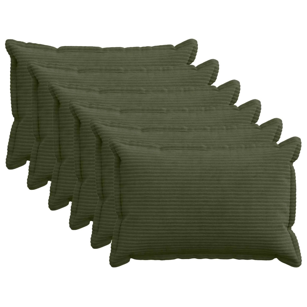Federa 6 pz HOUTEN Verde 50 x 75 cm corduroy 919824