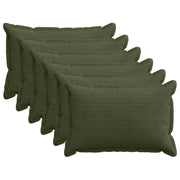 Federa 6 pz HOUTEN Verde 50 x 75 cm corduroy 919824