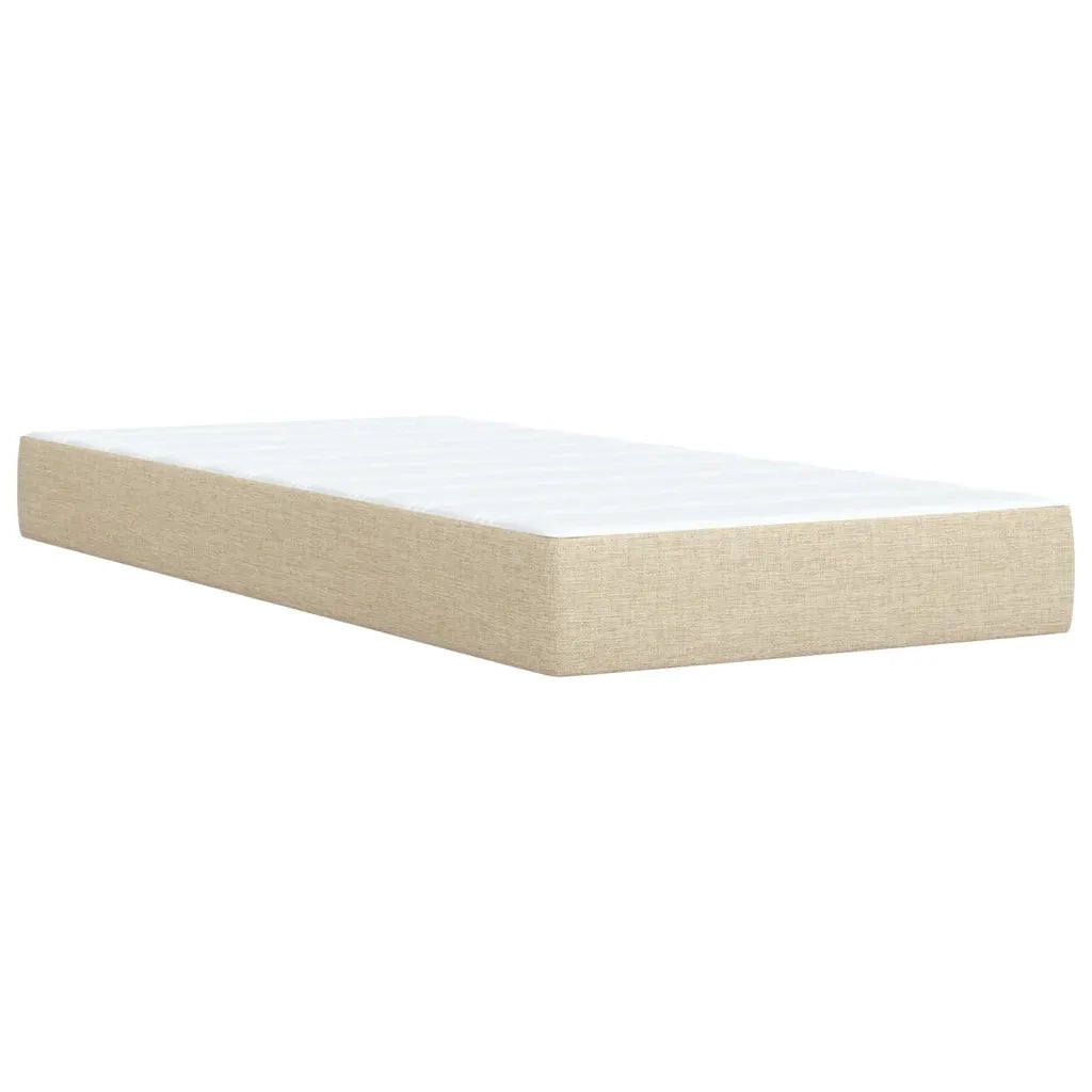 Giroletto a Molle con Materasso Crema 90x190 cm in Tessuto 3288847