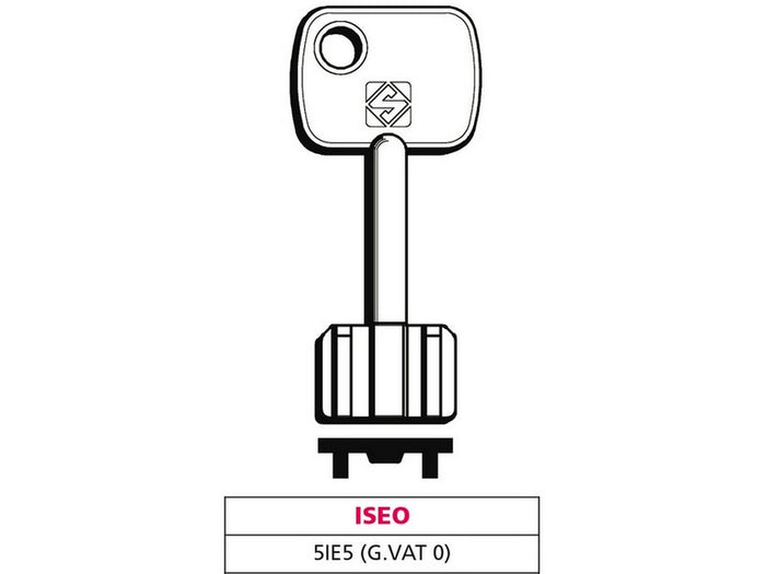 chiave a doppia mappa 5ie5 (g. vat 0) iseo cod:ferx.vit47663
