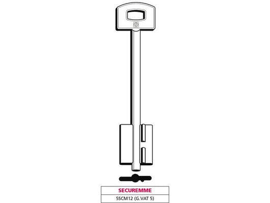 chiave a doppia mappa 5scm12 (g. vat 5) securemme cod:ferx.vit47631