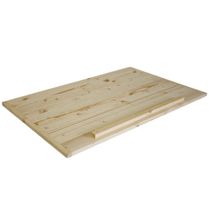 Spianatoia in Legno di Betulla Naturale Asse per Pasta Impastare e Stendere, Taglier SPIANATOIA CON MATTARELLO  65X40 cm