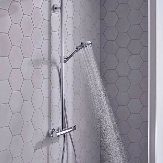 Sistema di doccia Raindance Select S 240 - Doccia a pioggia con PowderRain - Acciaio inox 27633000