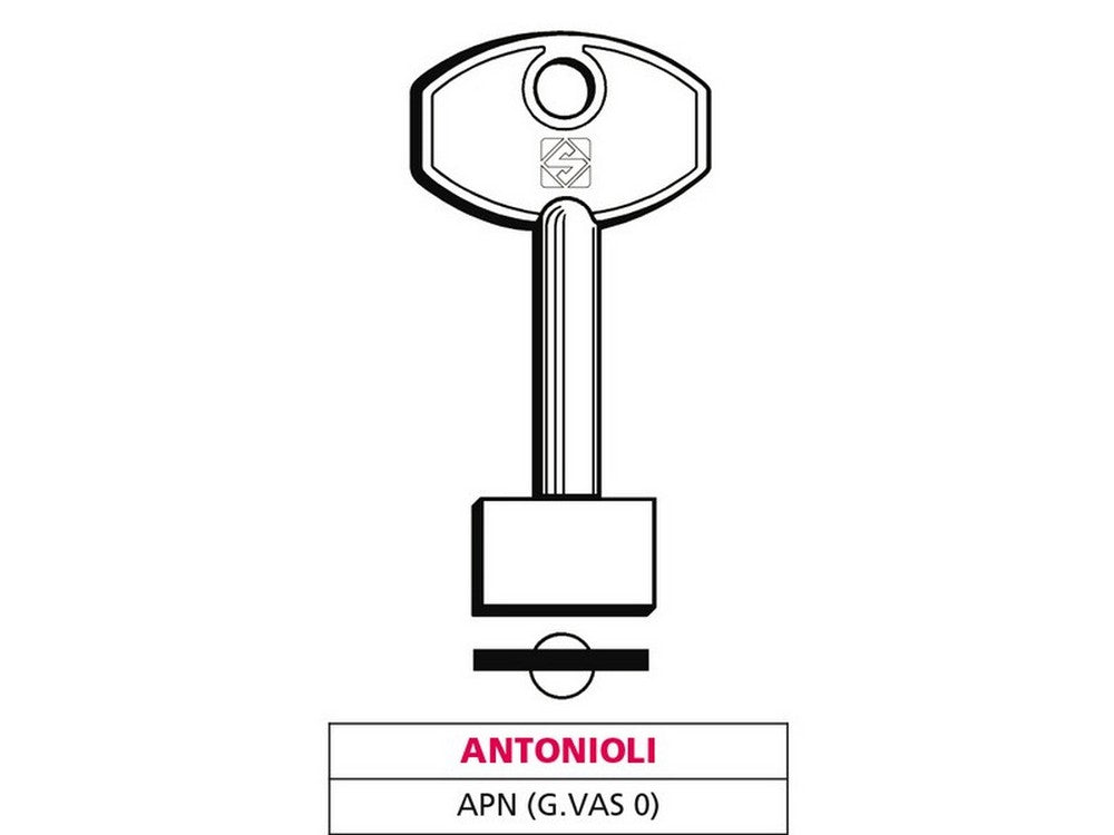 chiave a doppia mappa apn (g. vas 0) antonioli cod:ferx.vit47669