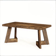 Tavolino da caffè rettangolare in legno - per soggiorno - 120×60×51 cm - marrone rustico
