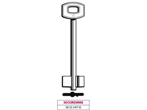 chiave a doppia mappa sb (g. vat 0) securemme cod:ferx.vit47662