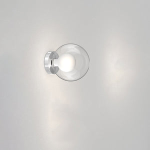 Applique Contemporanea Inside Metallo Cromo Vetro Bianco 1 Luce G9