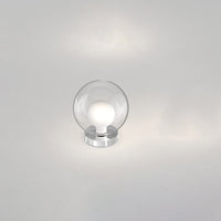 Abatjour Contemporaneo Inside Metallo Cromo Vetro Bianco 1 Luce G9
