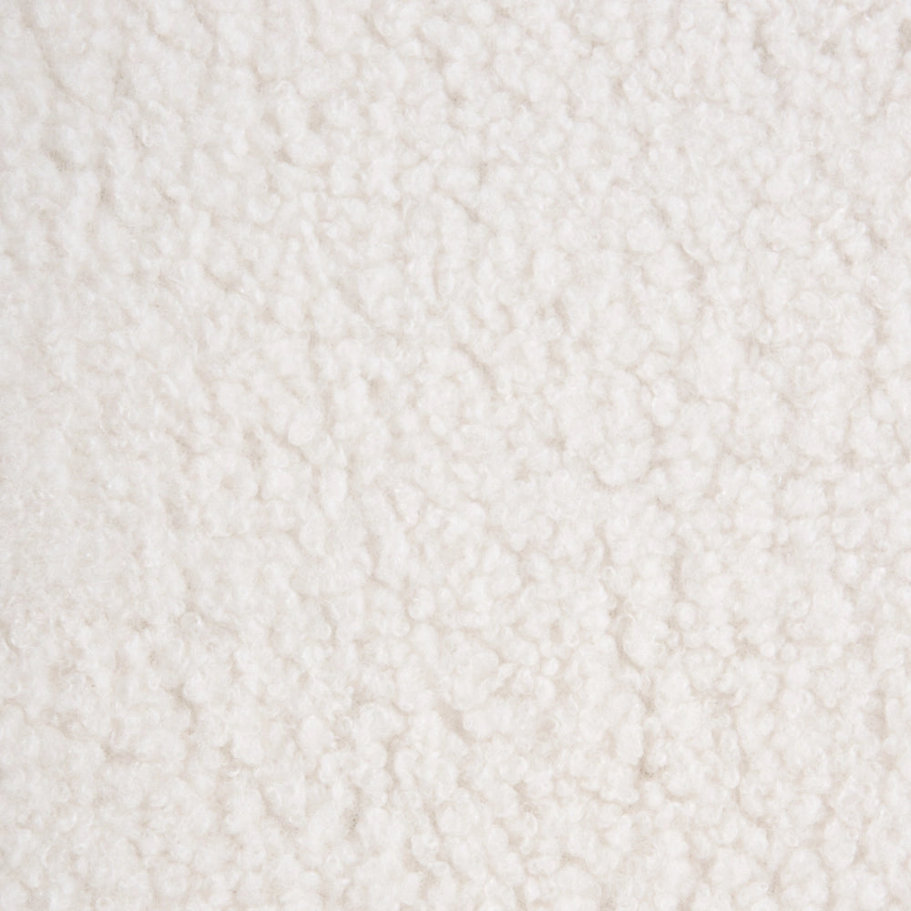 Set di 2 sedie Boucle con gambe effetto legno senza braccioli e tappi per gambe design retrò sedute da sala da pranzo bianco