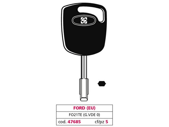 chiave per auto fo21te (g. vde 0) ford (eu) cod:ferx.vit47685