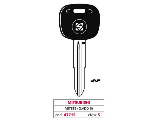 chiave per auto mit8te (g. vdd 0) mitsubishi cod:ferx.vit47715