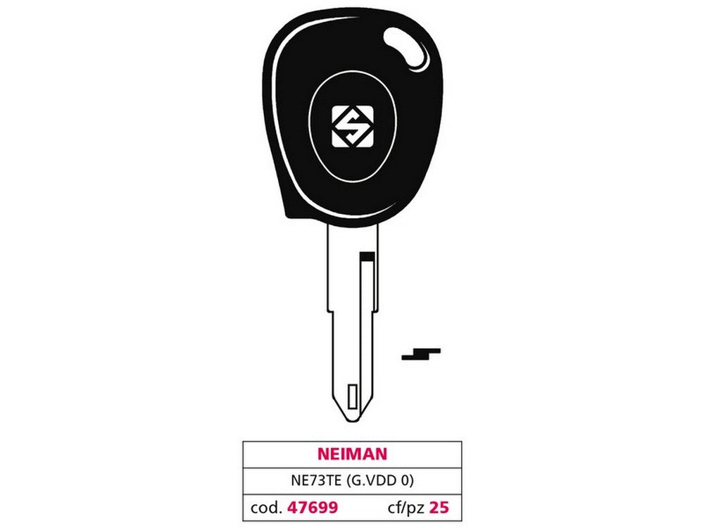 chiave per auto ne73te (g. vdd 0) neiman cod:ferx.vit47699
