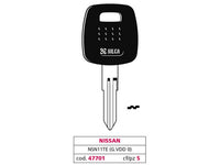 chiave per auto nsn11te (g. vdd 0) nissan cod:ferx.vit47701