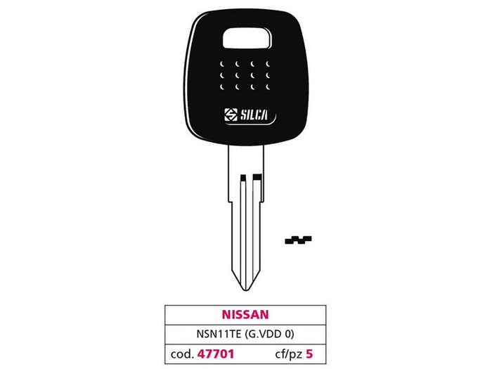chiave per auto nsn11te (g. vdd 0) nissan cod:ferx.vit47701