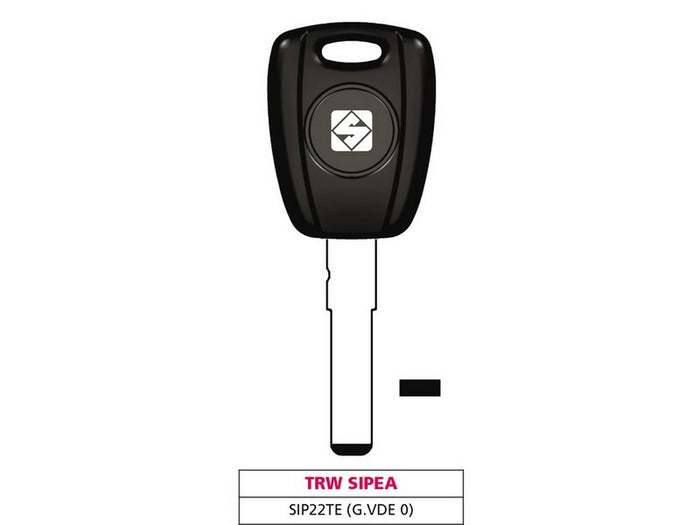 chiave per auto sip22te (g. vde 0) trw sipea cod:ferx.vit47682