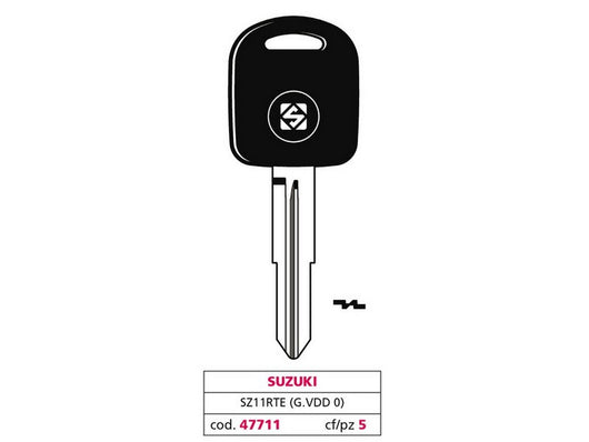 chiave per auto sz11rte (g. vdd 0) suzuki cod:ferx.vit47711
