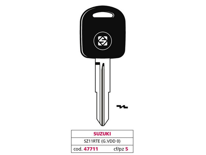 chiave per auto sz11rte (g. vdd 0) suzuki cod:ferx.vit47711