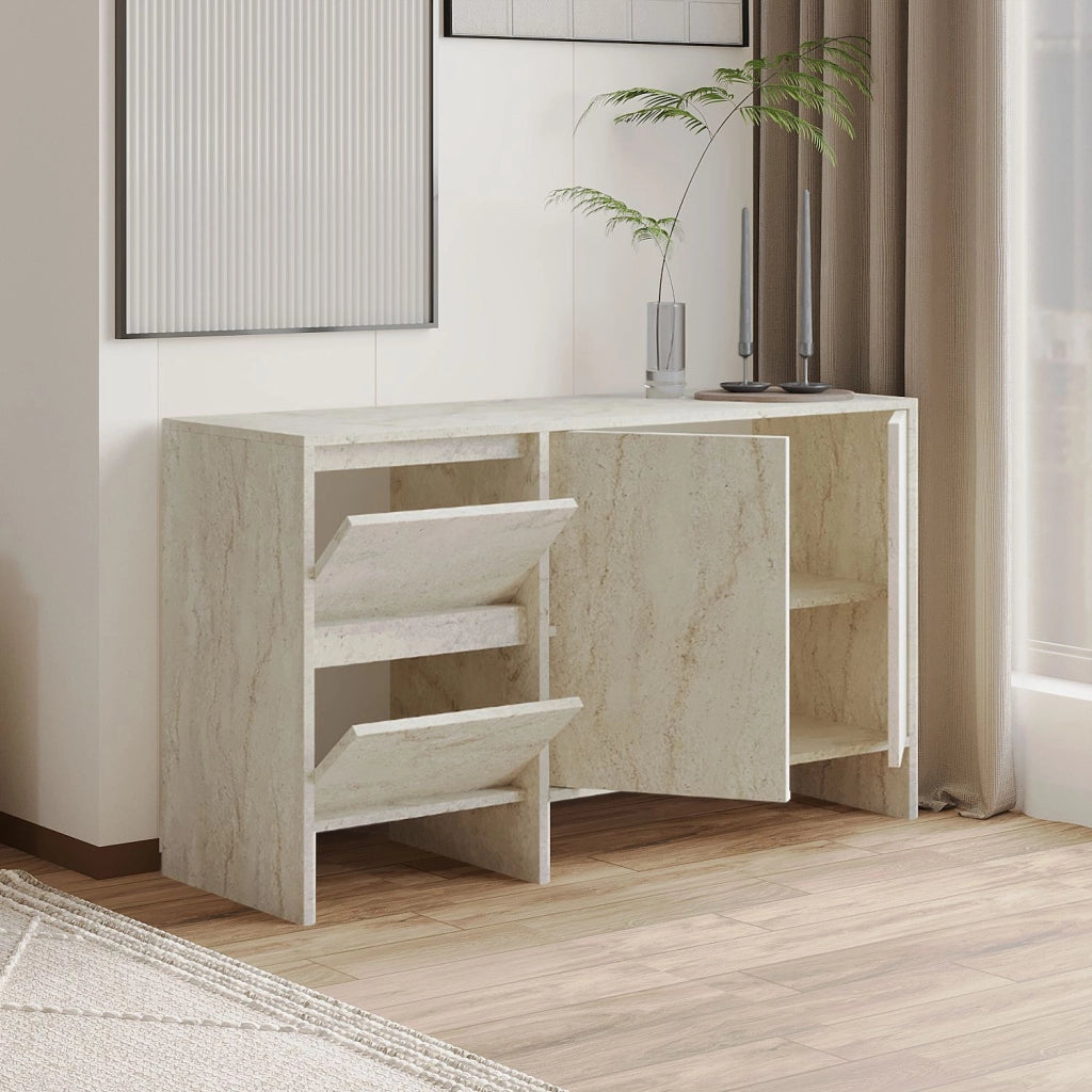 Credenza in legno "Laris 130" - 130 x 44 x 82 cm - Travertino
